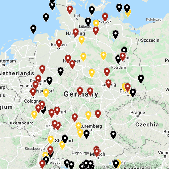 100 Orte in Deutschland