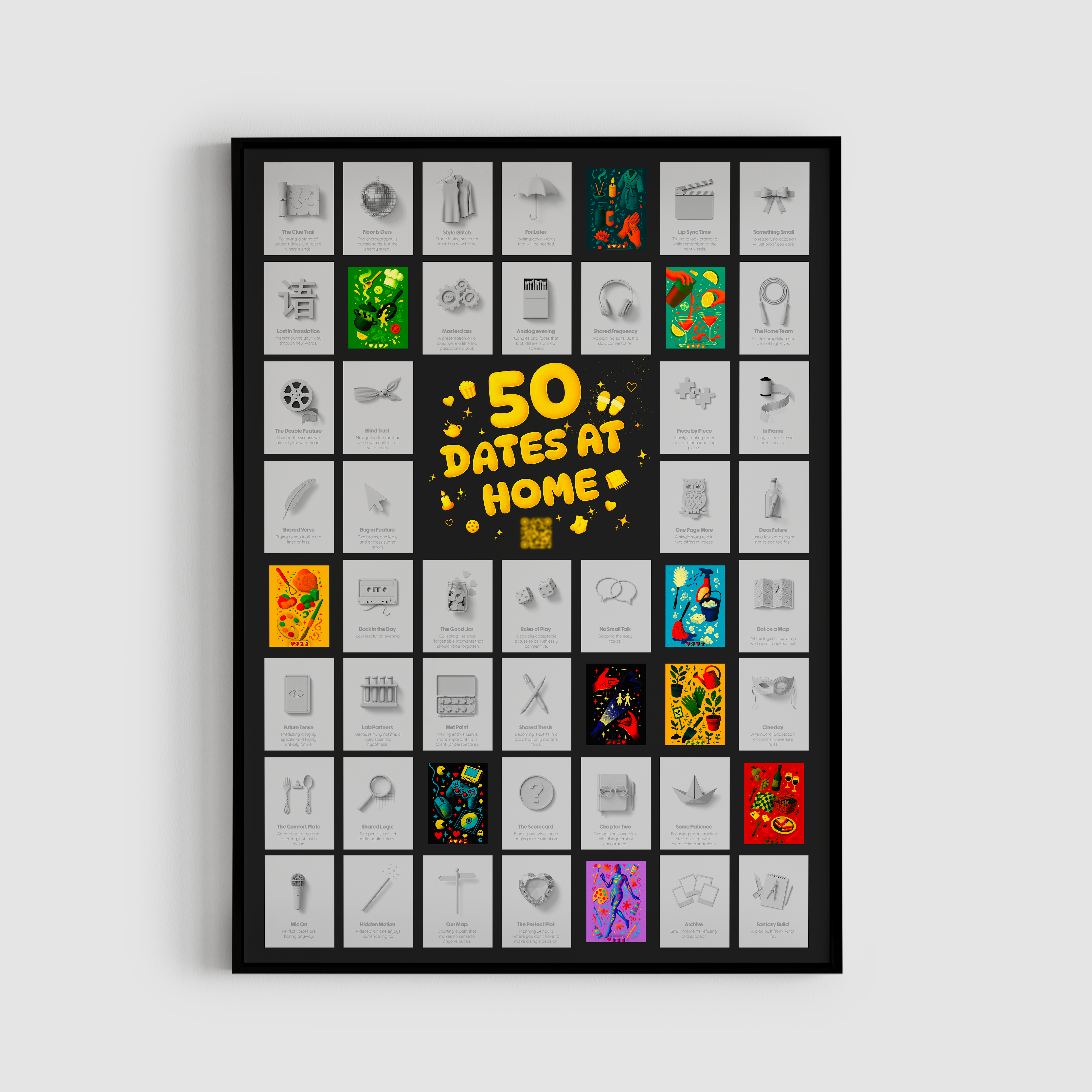 50 Dates at Home: Scratch-off Poster