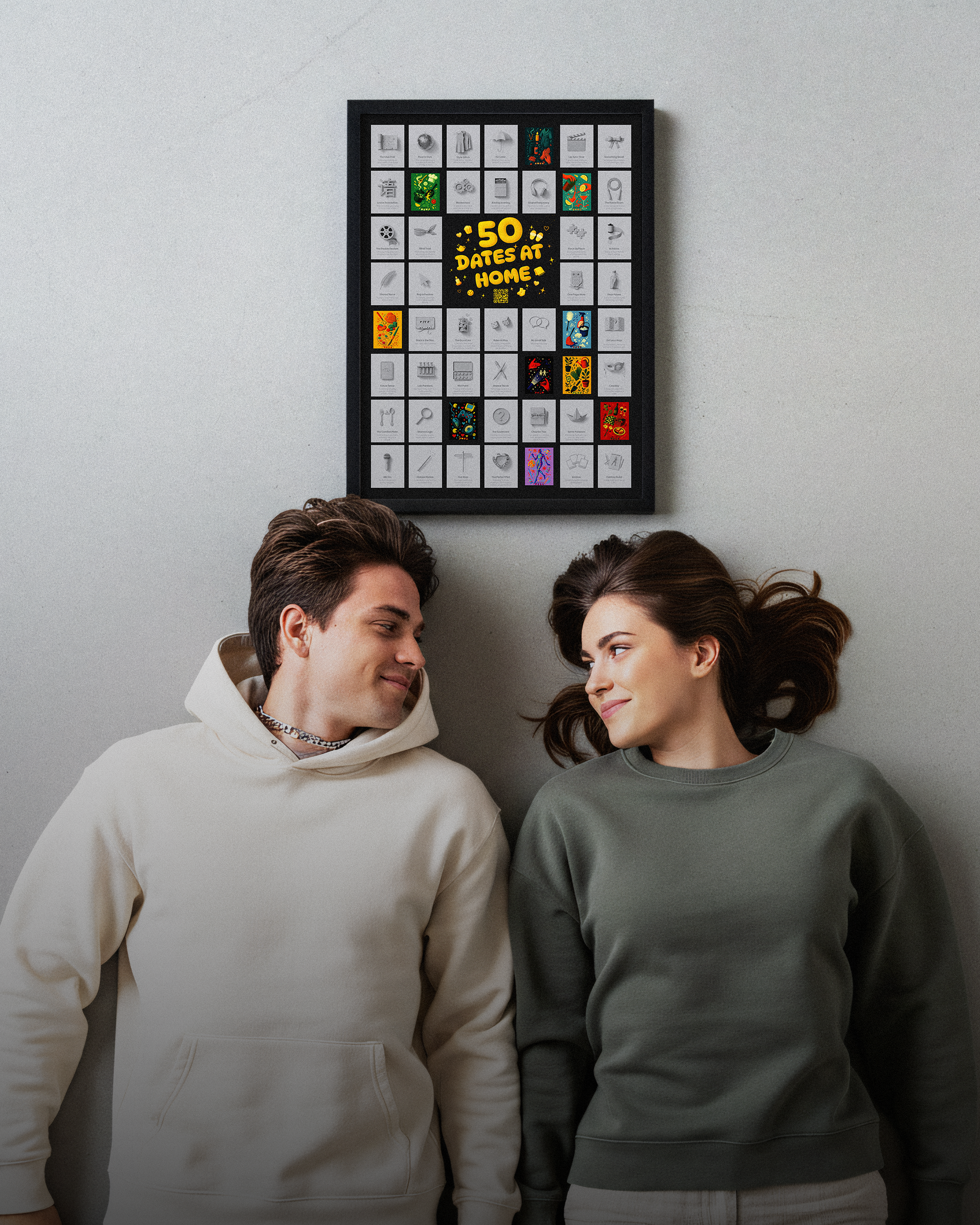 50 Dates at Home: Scratch-off Poster