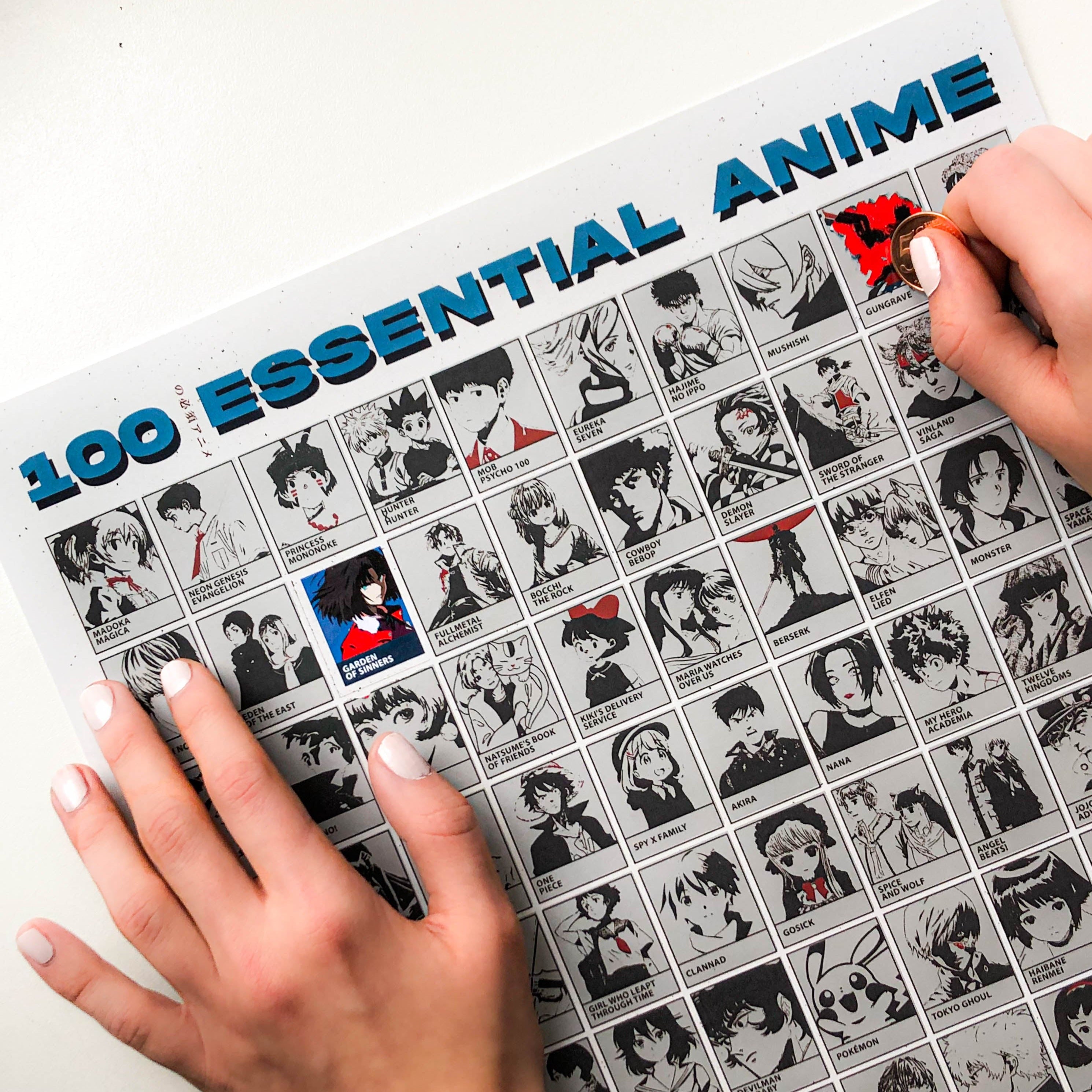 Enno Vatti Top 100 Anime Bucket List Poster